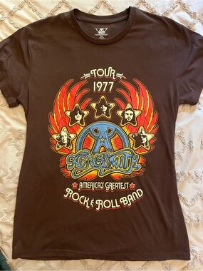 Women’s Aerosmith Tour 1977 Graphic Tee - Brown